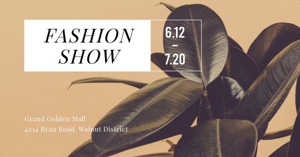  cover photo, address, date, Fashion Show Facebook Event Cover Template