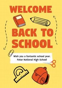 study, learning, student, Welcome Back To School Poster Template