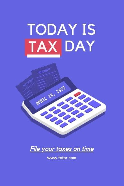 finance, illustration, caculate, Tax Day Pinterest Post Template