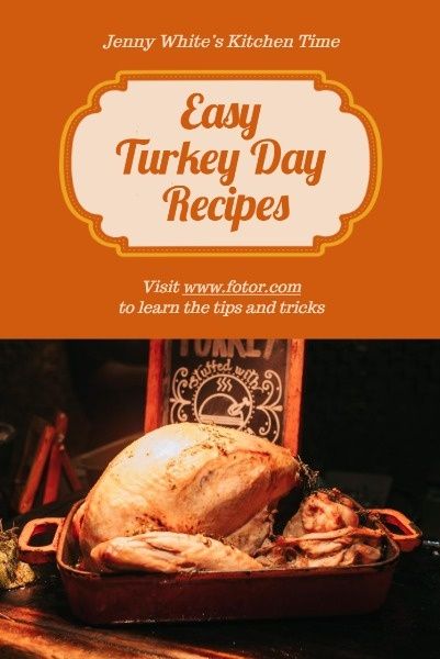 thanksgiving, festival, cook, Easy Turkey Day Recipe Pinterest Post Template