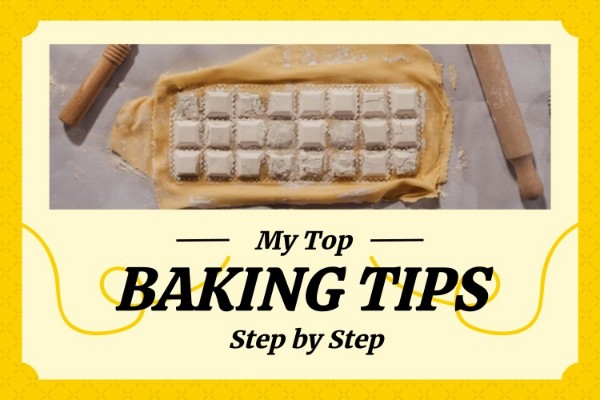 Yellow Cooking Skill And Baking Tips Blog Title