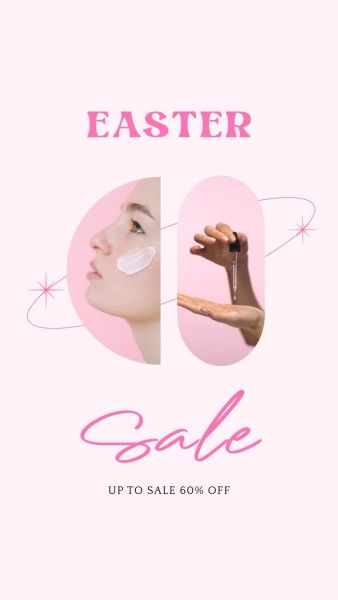 Peachy Pink  Beauty Easter Sale Instagram Story