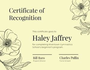 Yello認定証明書 賞状・表彰状・感謝状・修了証・卒業証書