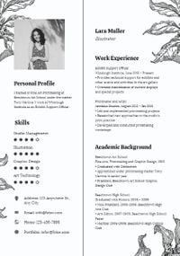 Illustrator Grey Creative Resume