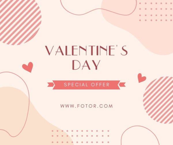 valentine day, valentines day, valentines, Pink Valentine Sale Promotion Facebook Post Template