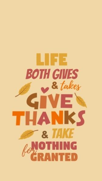 Thanksgiving Quote 手机壁纸
