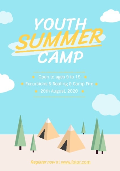 Youth Summer Camp Poster
