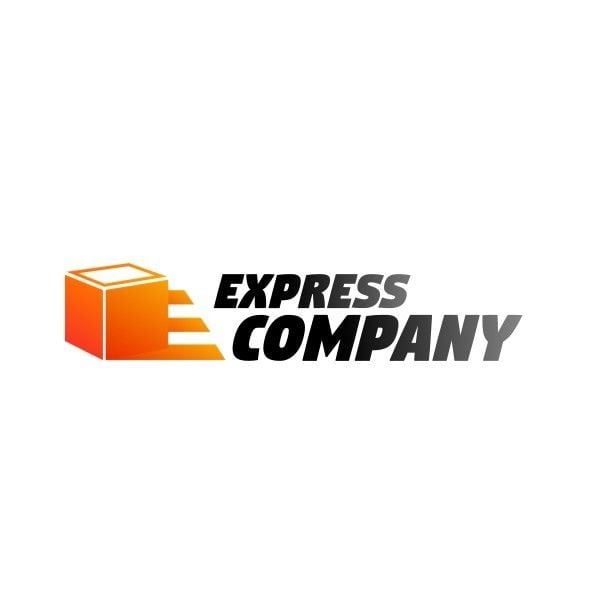 trucking, freight, transport, Black And Orange Modern Express Delivery Service Logo Template