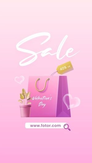 promotion, valentines promotion, valentines day, Purple Elegant Valentines Sale Instagram Story Template
