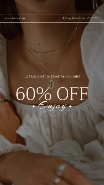 Black Friday Branding Jewlry Sale Promotion Instagram Story