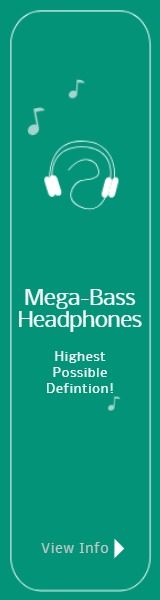 business, smart phoner, promote, Green Mega-Bass Headphones Wide Skyscraper Template