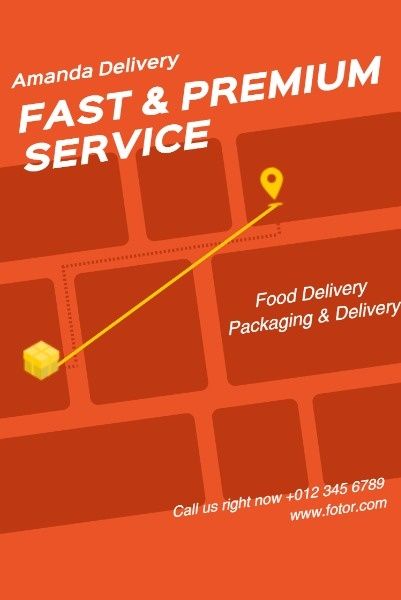 fast, premium, delivery, Get Courier Service Pinterest Post Template