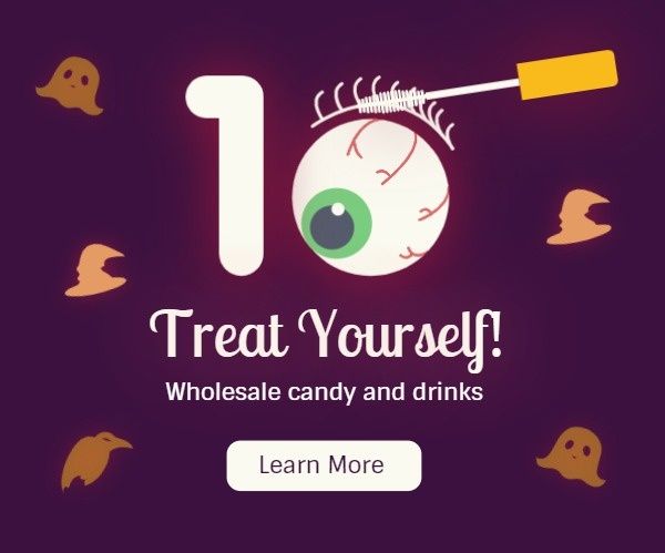 eye, business, retail, Halloween Marketing Sale Banner Ads Large Rectangle Template