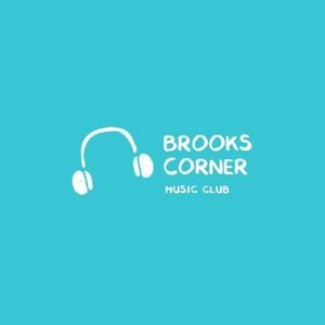 musician, corner, studio, Cute Brooks Music Club Logo Template