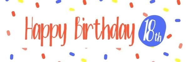 happy birthday, event, celebration, 18th Birthday Email Header Template