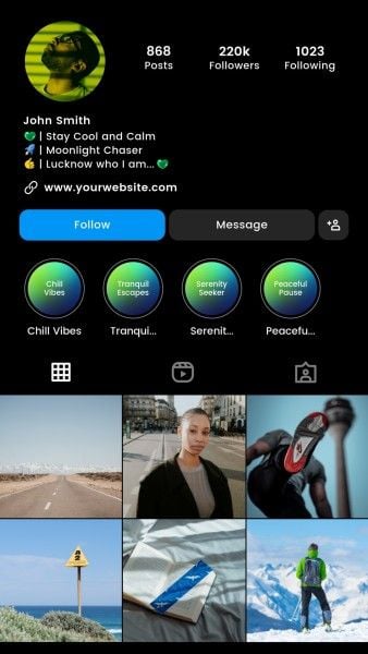 male, life, lifestyle, Black Background Instagram Bio Template Instagram Story Template