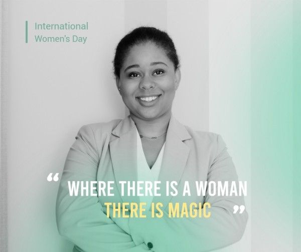 women's day, international women's day, march 8, Gray Minimal Quote International Womens Day Facebook Post Template