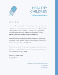 charity, ngo, non-profit, Children's Health Letterhead Template