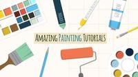 draw, drawing, artistic, Painting Tutorials  Youtube Channel Art Template