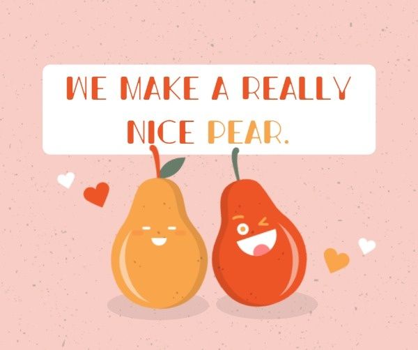 couple, love, pears, Nice Pear Facebook Post Template