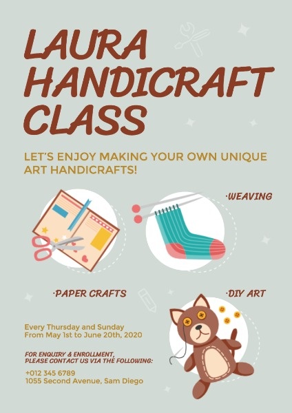 Handicraft Class Poster