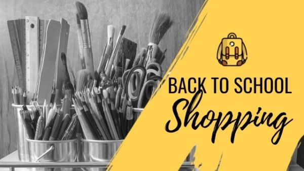 sale, sales, business, Back To School Shopping Youtube Thumbnail Template