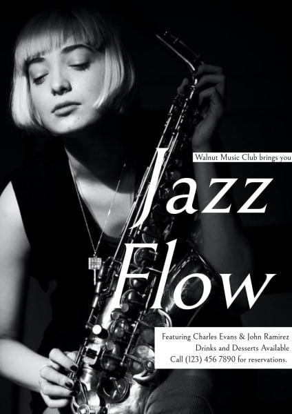 Jazz Flow Music Festival Poster Poster
