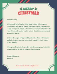 クリスマスレター レターヘッド