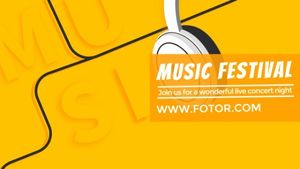 music, rock, rap, Created by the Fotor team Youtube Thumbnail Template