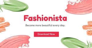 五颜六色的化妆品脸谱应用程序广告 Facebook App广告