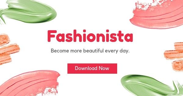 五颜六色的化妆品脸书应用广告 Facebook App广告