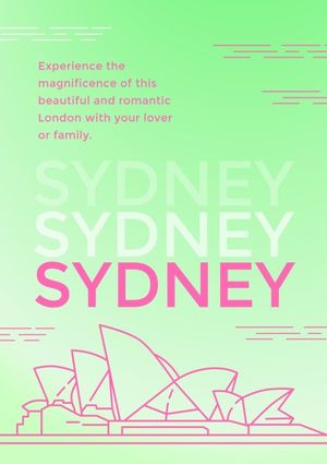 绿色悉尼旅游 英文海报