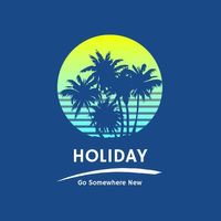 深蓝色假日旅行 Logo