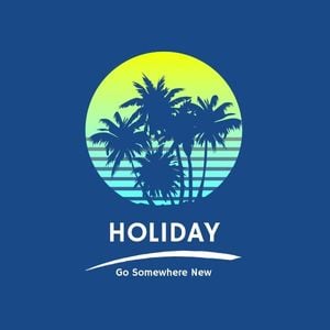 tour, traveler, agency, Dark Blue Holiday Travel Logo Template