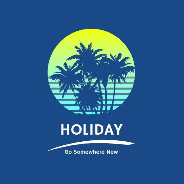 深蓝色假日旅游 Logo