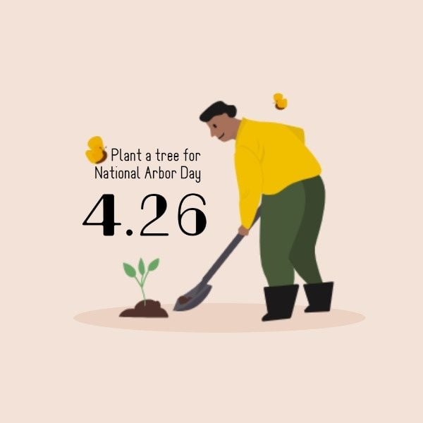 plant, tree, plant tree, National Arbor Day Instagram Post Template