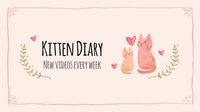 lovers, love story, mew, Pink Kitten Diary Cats Youtube Channel Art Youtube Channel Art Template