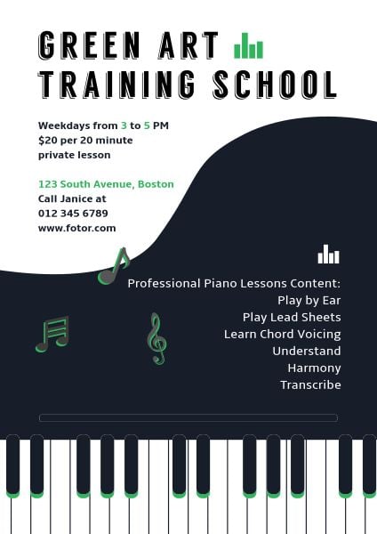 Piano Training Poster