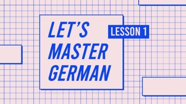 study, lesson, class, Mastering German Language Youtube Thumbnail Template