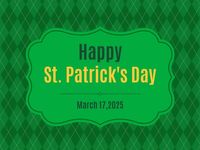 Green Simple Happy Saint Patrick's Day Card