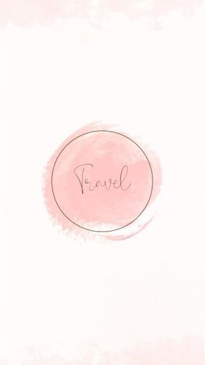 instagram story, minimal, abstract, Pink Watercolor Brush Instagram Highlight Cover Template