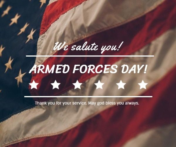 american, national, independent day, Armed Forces Day Salutation Facebook Post Template