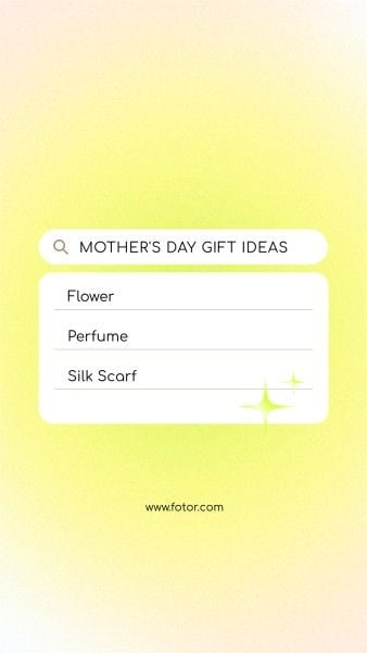 mothers day, mother day, mother's day sale, Lemon Yellow UI Search Mother's Day Gift Ideas Instagram Story Template