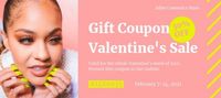 valentine's day, sale, discount, Valentine Gift Voucher Gift Certificate Template