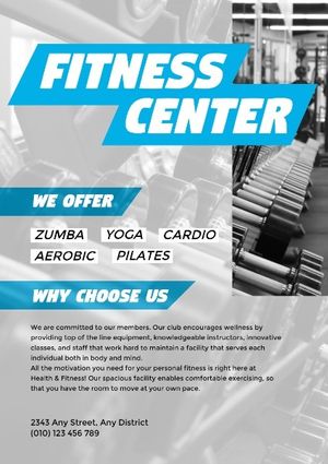 keep, workout, shop, Grey Fitness Center Poster Template