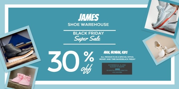 Black Friday Shoe Sale Twitter Post