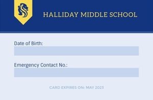 Middle School ID Card
