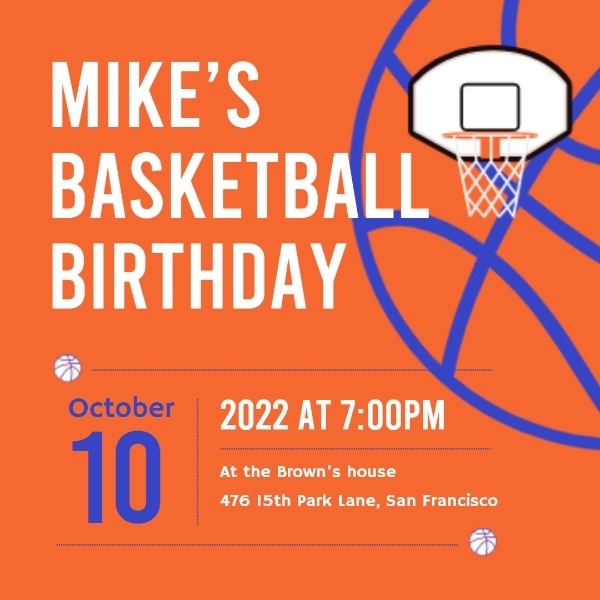 Mike's Basketball Birthday Instagram Post