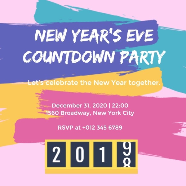New Year's Eve Countdown Party Instagram Post