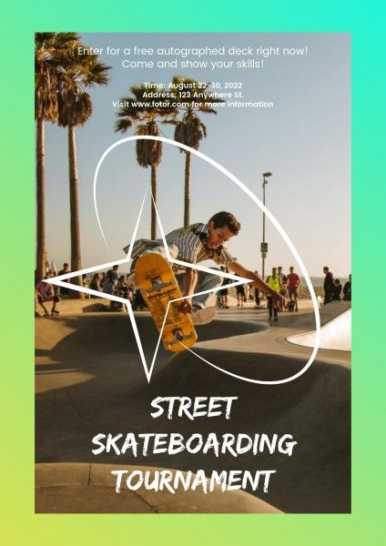 Green Street Skateboarding Tournament Poster